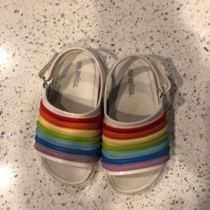 Mini Melissa toddler size 8 rainbow sandal